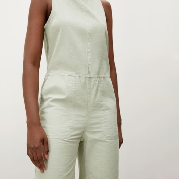 EVERLANE The Fatigue Jumpsuit in Pastel Green 6 - Picture 4 of 7